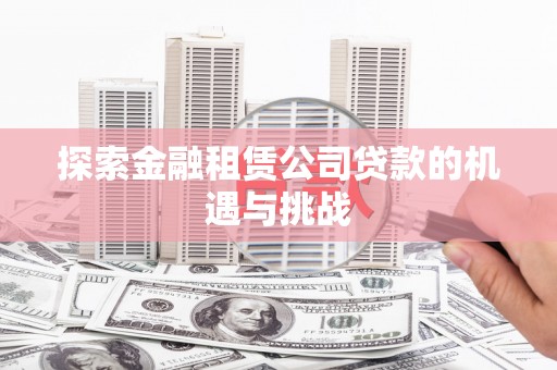 雨城探索金融租赁公司贷款的机遇与挑战