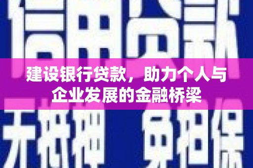 雨城建设银行贷款，助力个人与企业发展的金融桥梁