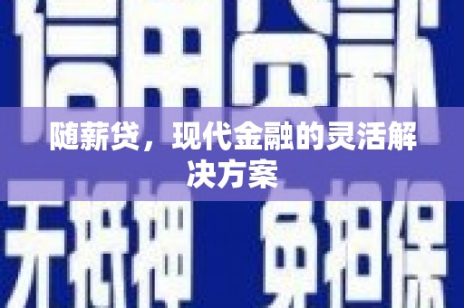雨城随薪贷，现代金融的灵活解决方案