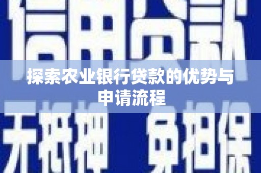 雨城探索农业银行贷款的优势与申请流程