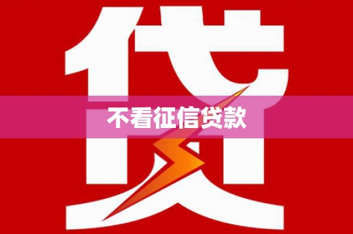 雨城不看征信贷款