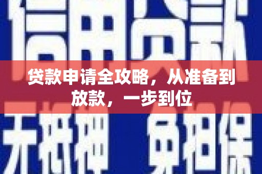 雨城贷款申请全攻略，从准备到放款，一步到位