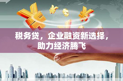雨城税务贷，企业融资新选择，助力经济腾飞