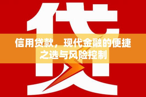 雨城信用贷款，现代金融的便捷之选与风险控制