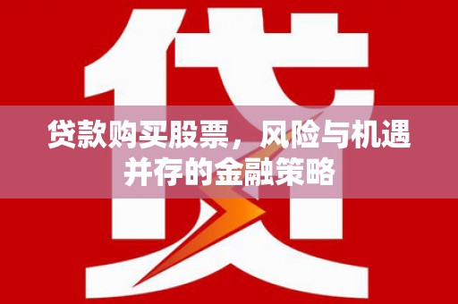 雨城贷款购买股票，风险与机遇并存的金融策略