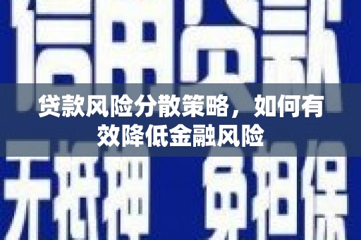雨城贷款风险分散策略，如何有效降低金融风险