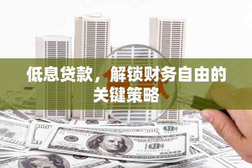 雨城低息贷款，解锁财务自由的关键策略